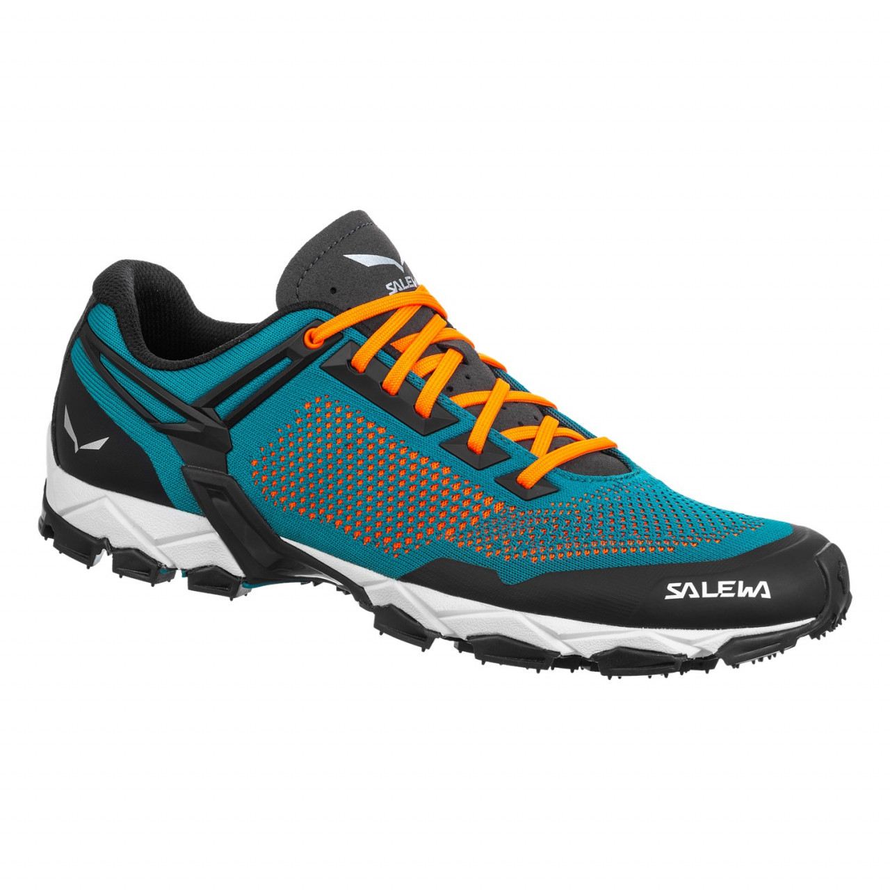 Zapatillas De Montaña Hombre Chile - Salewa Lite Train K - Azules/Naranjas - TXVF-36529